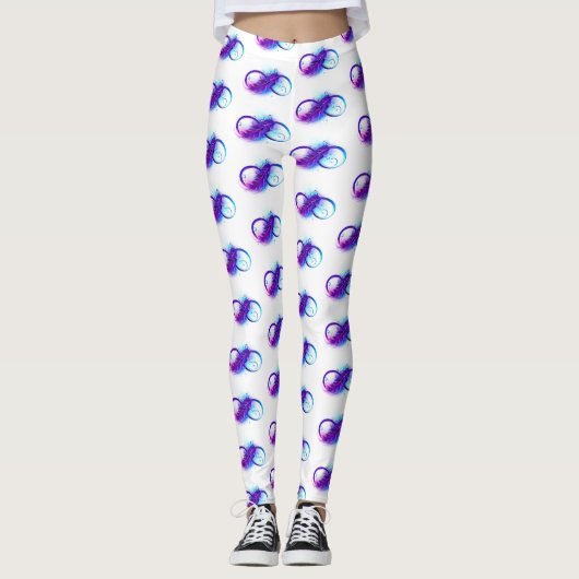 Infinity with Purple Feather Leggings (Vorderseite)
