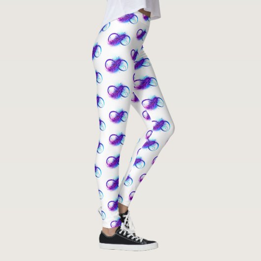 Infinity with Purple Feather Leggings (Rechts)