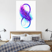 Infinity with Purple Feather Leinwanddruck (Insitu (Schlafzimmer))