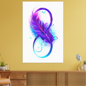 Infinity with Purple Feather Leinwanddruck (Insitu (Wohnzimmer))