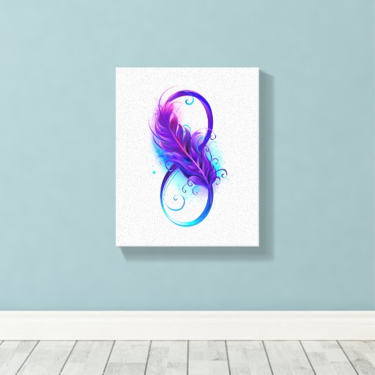 Infinity with Purple Feather Leinwanddruck (Insitu (Holzboden))
