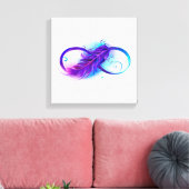 Infinity with Purple Feather Leinwanddruck (Insitu (Wohnzimmer))