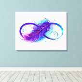 Infinity with Purple Feather Leinwanddruck (Insitu (Holzboden))