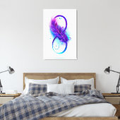 Infinity with Purple Feather Leinwanddruck (Insitu (Schlafzimmer))