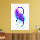 Infinity with Purple Feather Leinwanddruck (Insitu (Wohnzimmer))