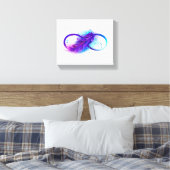 Infinity with Purple Feather Leinwanddruck (Insitu (Schlafzimmer))
