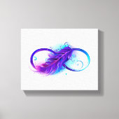 Infinity with Purple Feather Leinwanddruck (Vorderseite)