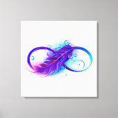 Infinity with Purple Feather Leinwanddruck (Vorderseite)