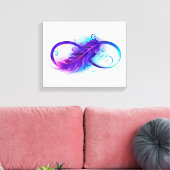Infinity with Purple Feather Leinwanddruck (Insitu (Wohnzimmer))