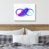Infinity with Purple Feather Leinwanddruck (Insitu (Schlafzimmer))