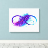 Infinity with Purple Feather Leinwanddruck (Insitu (Holzboden))