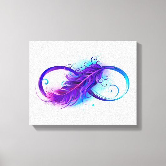 Infinity with Purple Feather Leinwanddruck (Vorderseite)