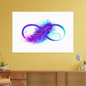 Infinity with Purple Feather Leinwanddruck (Insitu (Wohnzimmer))