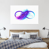 Infinity with Purple Feather Leinwanddruck (Insitu (Schlafzimmer))