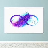 Infinity with Purple Feather Leinwanddruck (Insitu (Holzboden))