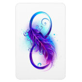 Infinity with Purple Feather Magnet (Vertikal)