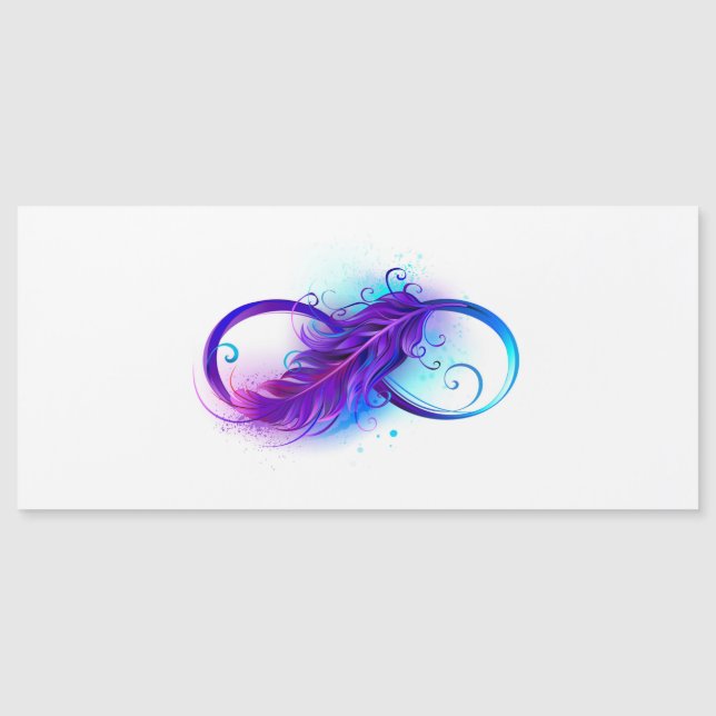 Infinity with Purple Feather Magnetkarte (Vorderseite)