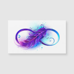 Infinity with Purple Feather Magnetkarte