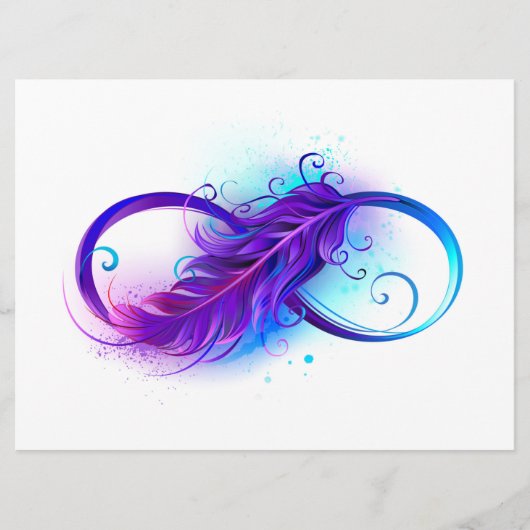 Infinity with Purple Feather Menükarte (Vorderseite)