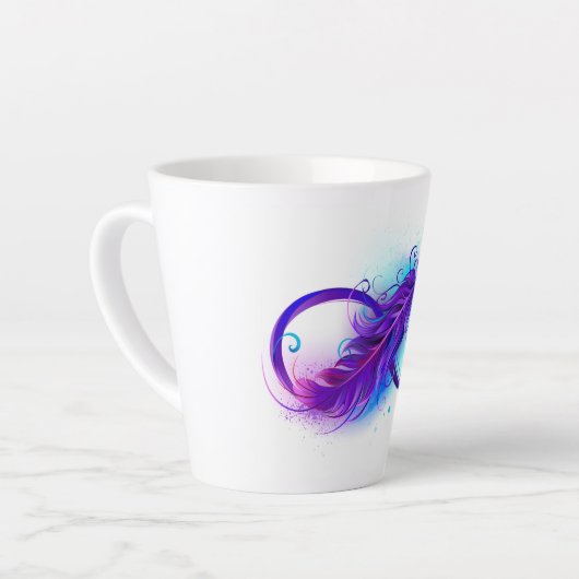 Infinity with Purple Feather Milchtasse (Linke Ecke)