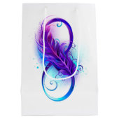 Infinity with Purple Feather Mittlere Geschenktüte (Rückseite)