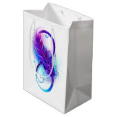 Infinity with Purple Feather Mittlere Geschenktüte (Rückseite Schrägansicht)