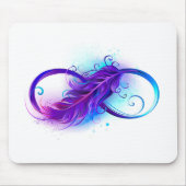 Infinity with Purple Feather Mousepad (Vorne)