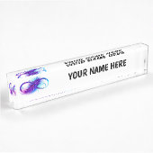 Infinity with Purple Feather Namensplakette