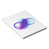 Infinity with Purple Feather Notizblock (angewinkelt)
