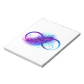Infinity with Purple Feather Notizblock (Rotiert)