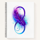 Infinity with Purple Feather Notizblock (Vorderseite)
