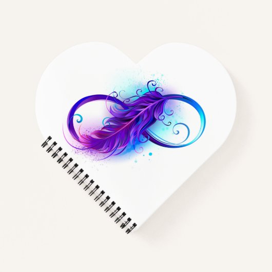 Infinity with Purple Feather Notizblock (Vorderseite)