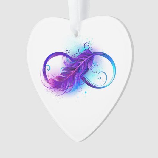 Infinity with Purple Feather Ornament (Vorderseite)