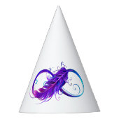 Infinity with Purple Feather Partyhütchen (Vorderseite)