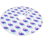 Infinity with Purple Feather Polyester Weihnachtsbaumdecke (Schrägansicht)