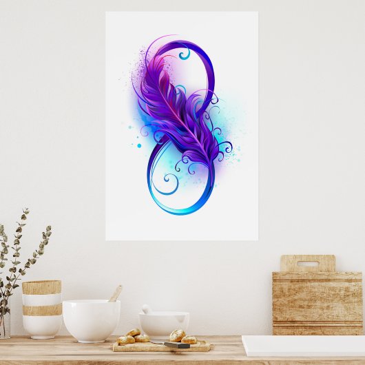 Infinity with Purple Feather Poster (Küche)