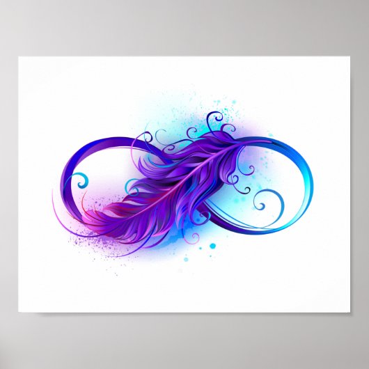 Infinity with Purple Feather Poster (Vorne)