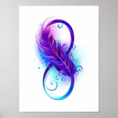 Infinity with Purple Feather Poster (Vorne)