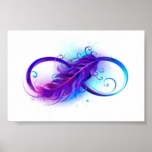 Infinity with Purple Feather Poster (Vorne)