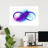 Infinity with Purple Feather Poster (Heimbüro)