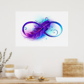 Infinity with Purple Feather Poster (Küche)