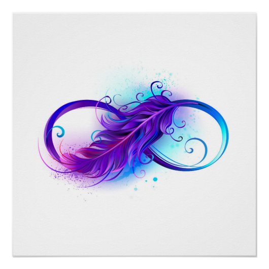 Infinity with Purple Feather Poster (Vorderseite)