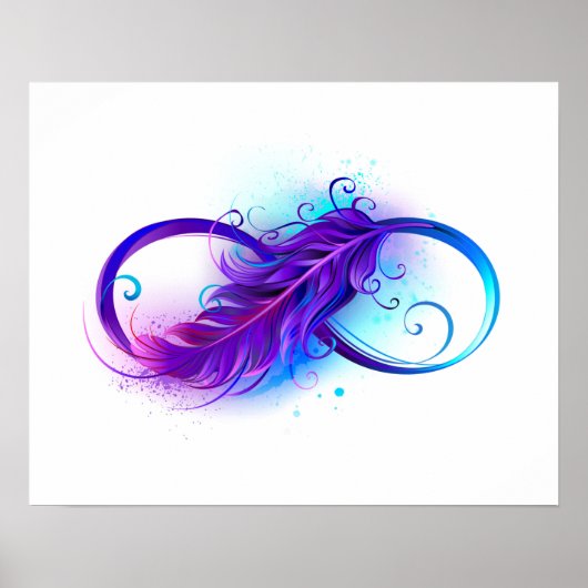 Infinity with Purple Feather Poster (Vorne)