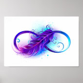 Infinity with Purple Feather Poster (Vorne)