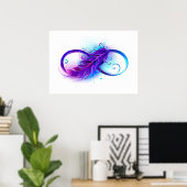 Infinity with Purple Feather Poster (Heimbüro)