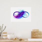 Infinity with Purple Feather Poster (Küche)
