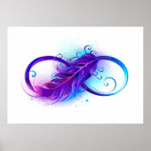 Infinity with Purple Feather Poster (Vorne)