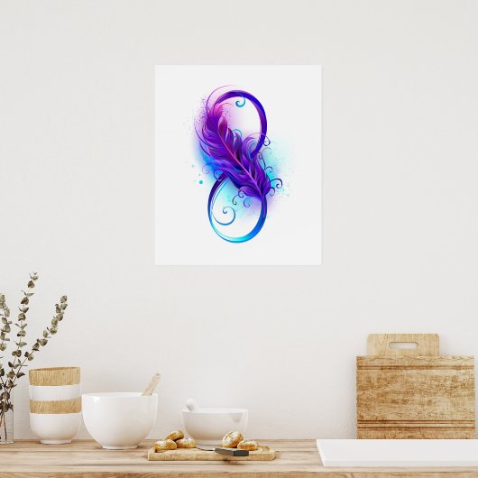 Infinity with Purple Feather Poster (Küche)