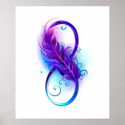 Infinity with Purple Feather Poster (Vorne)