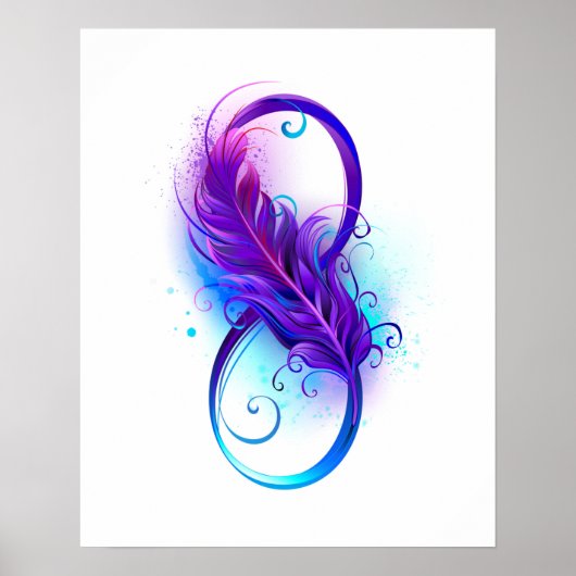 Infinity with Purple Feather Poster (Vorne)